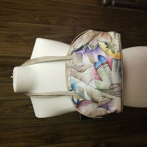Vintage 80s abstract art purse